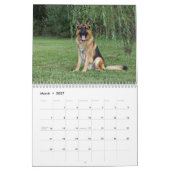 ドイツの羊飼い犬と子犬のカレンダー カレンダー (3月 2027)