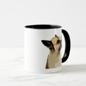 ドイツの羊飼い犬と鴨 マグカップ (正面右)