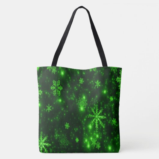 ドイツの羊飼い犬のおもちゃトナカイ緑の雪片 トートバッグ (裏面)