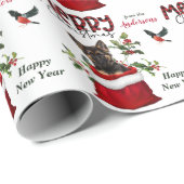 ドイツの羊飼い犬のクリスマス抱き枕 ラッピングペーパー (ロールコーナー)