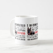 ドイツの羊飼い犬のコーヒーマグ コーヒーマグカップ (正面左)