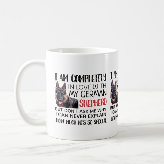 ドイツの羊飼い犬のコーヒーマグ コーヒーマグカップ (左)