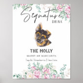 ドイツの羊飼い犬のシグネチャードリンクサイン ポスター (正面)