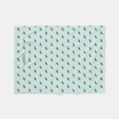 ドイツの羊飼い犬のパタパーソナライズされたーン フリースブランケット (正面(横))