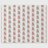 ドイツの羊飼い犬のパターンのクリスマス ラッピングペーパー (フラット)