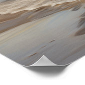 ドイツの羊飼い犬のビーチ ポスター (角)