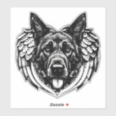 ドイツの羊飼い犬のヘッドアートイラストレーション シール (シート)