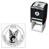 ドイツの羊飼い犬のペットフォトラウンド セルフインキングスタンプ (インサイチュ)