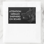 ドイツの羊飼い犬のポートレート 長方形シール (バッグ)