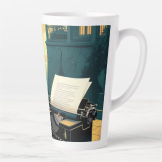 ドイツの羊飼い犬のヴィンテージ カフェラテマグ