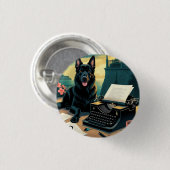 ドイツの羊飼い犬のヴィンテージ 缶バッジ (正面&裏面)