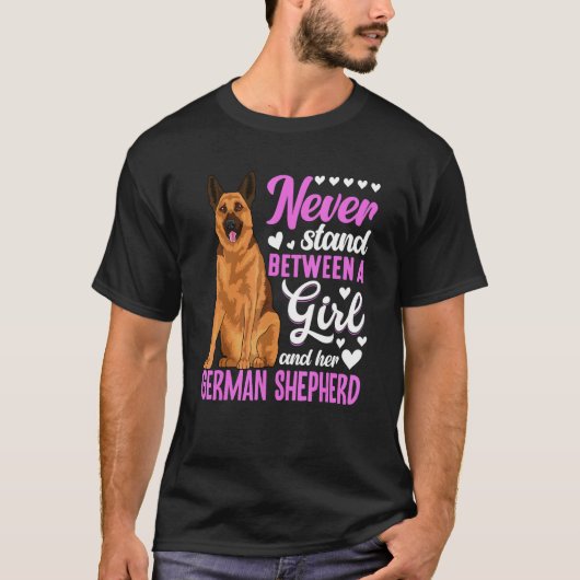 ドイツの羊飼い犬の女性用アパレル Tシャツ (正面)