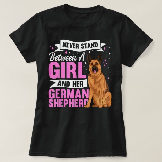 ドイツの羊飼い犬の女性用アパレル Tシャツ (デザイン正面)