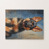 ドイツの羊飼い犬の子犬 ジグソーパズル (横)