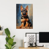 ドイツの羊飼い犬の子犬 ポスター (ホームオフィス)