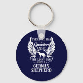 ドイツの羊飼い犬の守護天使 キーホルダー (正面)