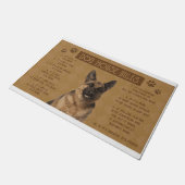 ドイツの羊飼い犬の家の規もし則は破れたよ、壊れたよ」 ドアマット (アングル)