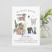 ドイツの羊飼い犬の引越し告知 案内状 (スタンド正面)