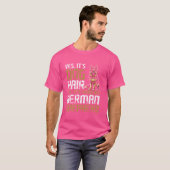 ドイツの羊飼い犬の恋人とペットの愛1 Tシャツ (正面フル)