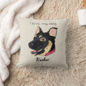 ドイツの羊飼い犬の恋人 クッション (ブランケット)