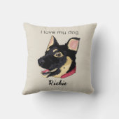 ドイツの羊飼い犬の恋人 クッション (裏面)