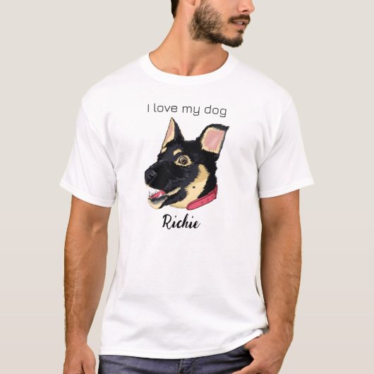 ドイツの羊飼い犬の恋人 Tシャツ (正面)