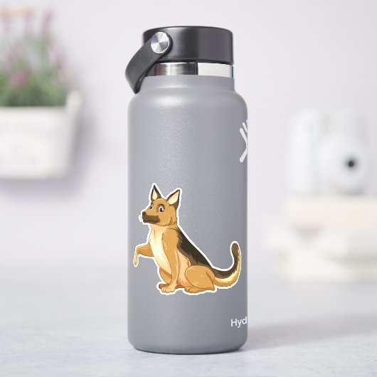 ドイツの羊飼い犬の握手 シール (HydroFlask)