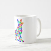 ドイツの羊飼い犬の水絵を描色のドットアート コーヒーマグカップ (正面右)