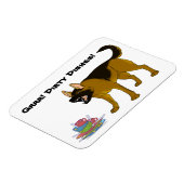 ドイツの羊飼い犬の汚れた料理の看板 マグネット (左側)