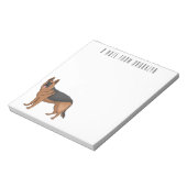 ドイツの羊飼い犬の漫画イラストレーション ノートパッド (回転)