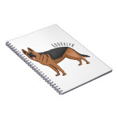 ドイツの羊飼い犬の漫画イラストレーション ノートブック (右側)