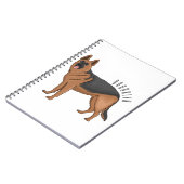 ドイツの羊飼い犬の漫画イラストレーション ノートブック (左側)
