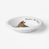 ドイツの羊飼い犬の漫画イラストレーション ペーパーボウル (傾斜あり)