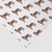 ドイツの羊飼い犬の漫画イラストレーション 薄葉紙 (詳細)