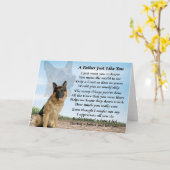 ドイツの羊飼い犬の父の詩 カード (黄色い花)