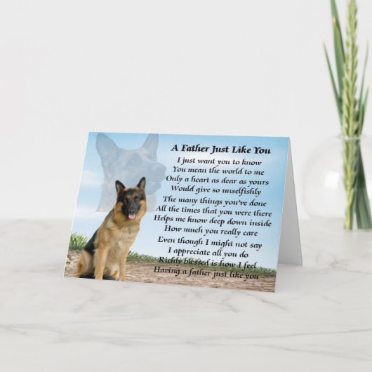 ドイツの羊飼い犬の父の詩 カード (正面)