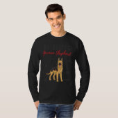 ドイツの羊飼い犬の解剖学 Tシャツ (正面フル)