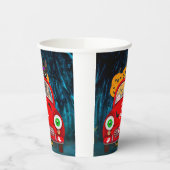 ドイツの羊飼い犬の車の怖いハロウィーン 紙コップ (左)