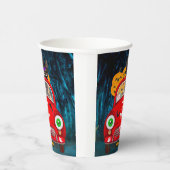 ドイツの羊飼い犬の車の怖いハロウィーン 紙コップ (右)