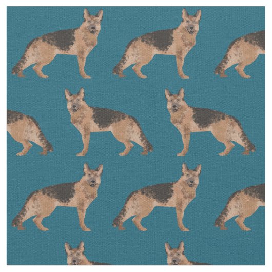 ドイツの羊飼い犬の青 ファブリック (クローズアップ)