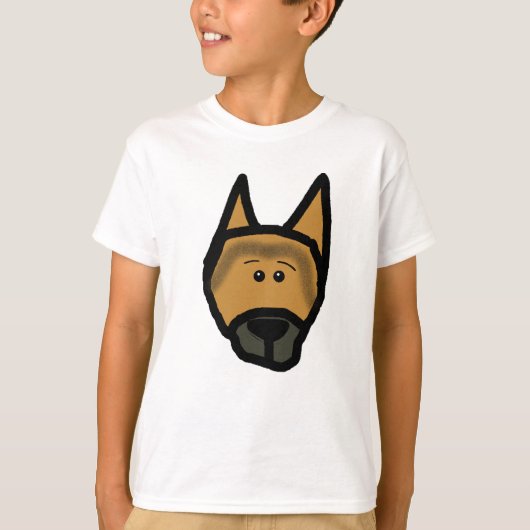 ドイツの羊飼い犬の頭2sided.png tシャツ (正面)