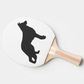 ドイツの羊飼い犬の黒いシルエット 卓球ラケット (横)