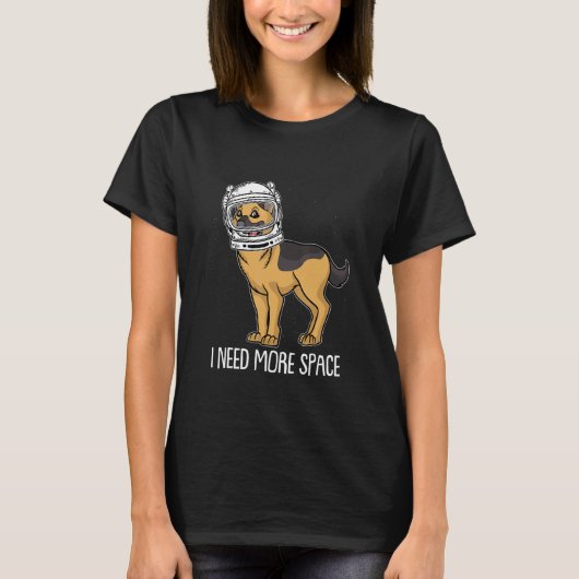 ドイツの羊飼い犬は子犬を育てる私はもっとSが必要 Tシャツ (正面)
