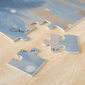 ドイツの羊飼い犬オートバイのクリスマスに乗る ジグソーパズル (側面)