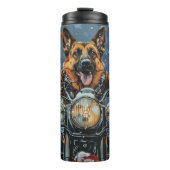 ドイツの羊飼い犬オートバイのクリスマスに乗る タンブラー (正面)