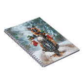 ドイツの羊飼い犬オートバイのクリスマスに乗る ノートブック (右側)