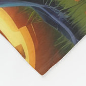 ドイツの羊飼い犬カボチャおもしろいハロウィーン フリースブランケット (角)