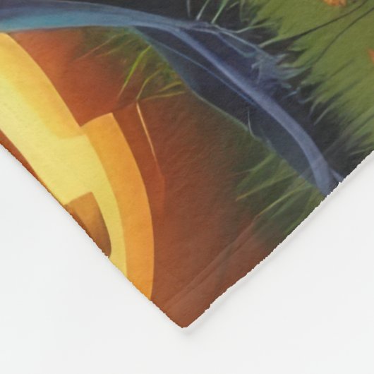 ドイツの羊飼い犬カボチャおもしろいハロウィーン フリースブランケット (角)