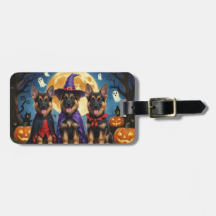 ドイツの羊飼い犬カボチャおもしろいハロウィーン ラゲッジタグ
