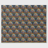 ドイツの羊飼い犬カボチャおもしろいハロウィーン ラッピングペーパー (フラット)